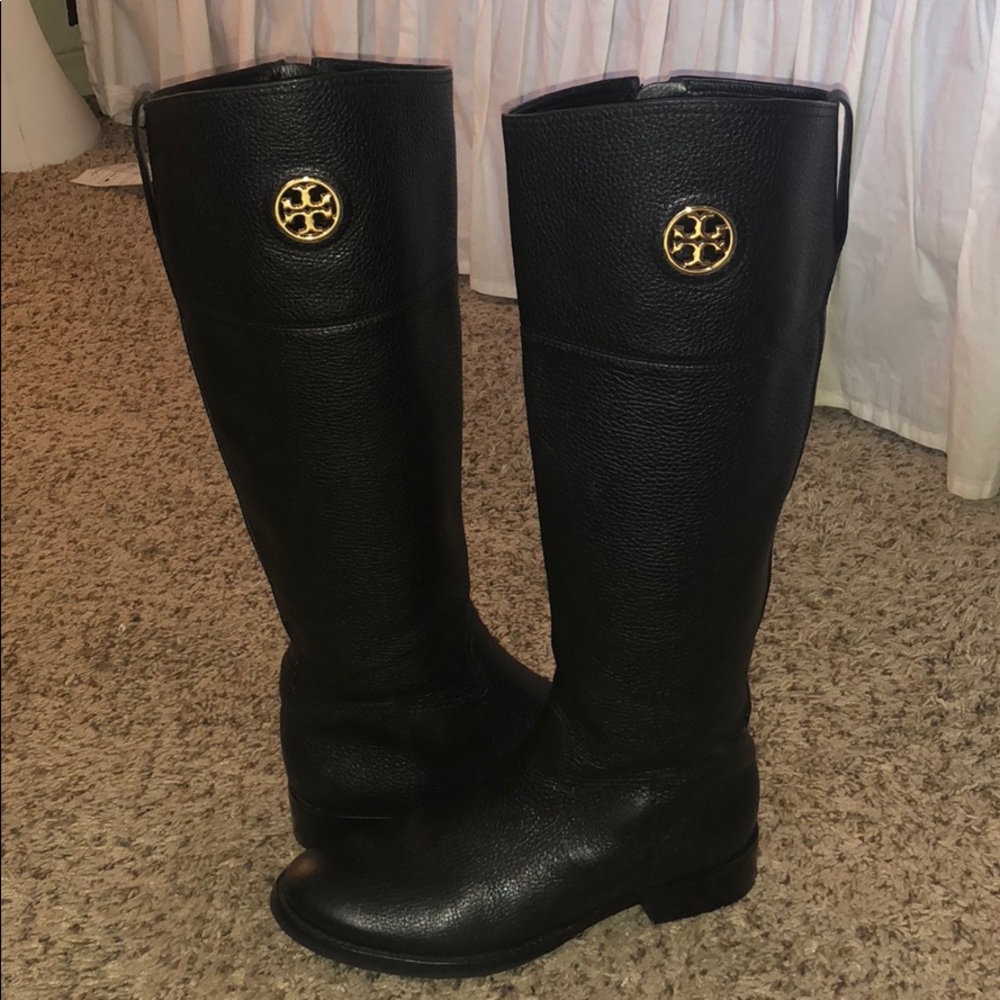 Tory Burch Black Riding Boots